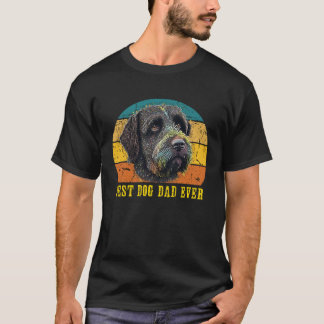 T-shirt Vintage Best Dog Dad Ever Sunset Retro Griffon dog
