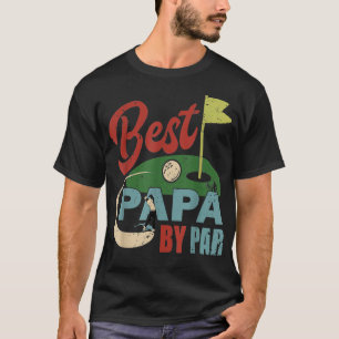 T-shirt Vintage Best Papa By Par Par Funny Golf Player Pèr