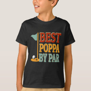 T-shirt Vintage Best Poppa By Par Golf Fête des pères Pour