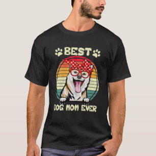 T-shirt Vintage Best Shiba Inu Maman Ever Chien Mama Drôle