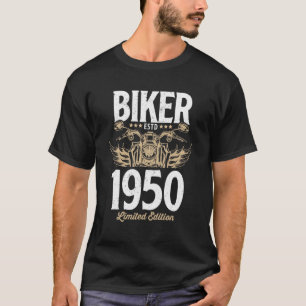 T-shirt Vintage Biker Hommes Moto Femmes Né En 1950