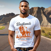 Vintage Bison Design – Badlands National Park 