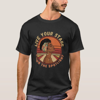T-shirt Vintage Black Queen Vis ta Scène
