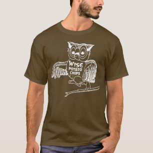 T-shirt vintage blanc vieux hibou blanc foncé