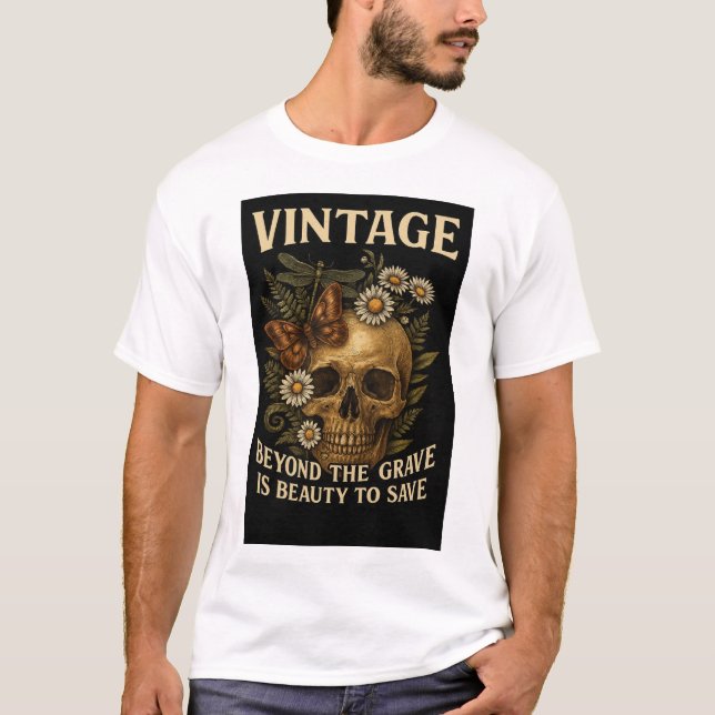 T-shirt Vintage Bloom & Bones” (Devant)