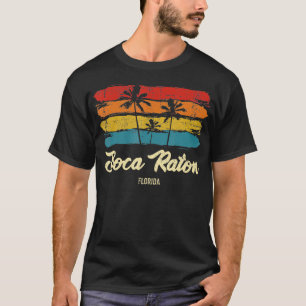 T-shirt Vintage Boca Raton Florida Palm Trees FL Retro