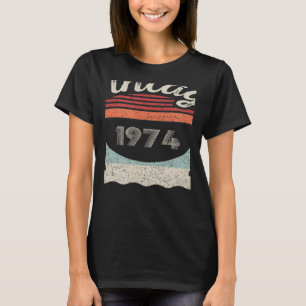 T-shirt Vintage Born In 1974 48th Birthday 48 Years Old