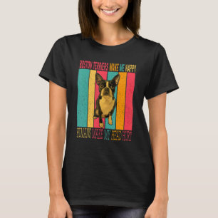T-shirt Vintage Boston Terriers rendent les humains heureu