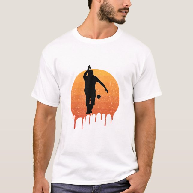 T-shirt Vintage Bowling Retro (Devant)