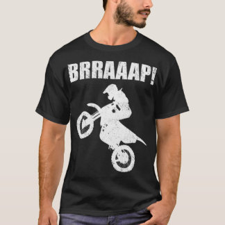 T-shirt Vintage Brraaap Funny Dirt Vélo Motocross Pour