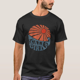 T-shirt Vintage Cali Girl Retro Beach Californie Vacances