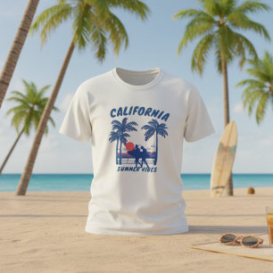 T-shirt Vintage californie violes d'été