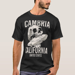 T-shirt Vintage Cambria Beach Californie Ca Retro Surfer S