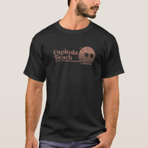 T-shirt Vintage Capitola Beach California Palm Trees Ca Re