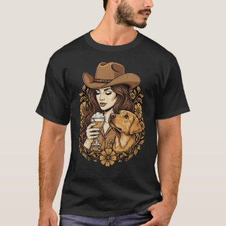 T-shirt Vintage Cartoon Woman & Dog Love Loyal Best Friend