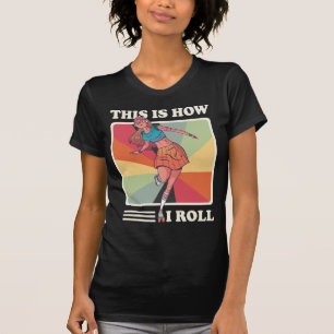 T-shirt Vintage C'Est Comme Ça Que Je Roule Roller Patina