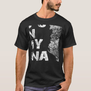 T-shirt Vintage C'est dans mon ADN Albanie Carte Empreinte