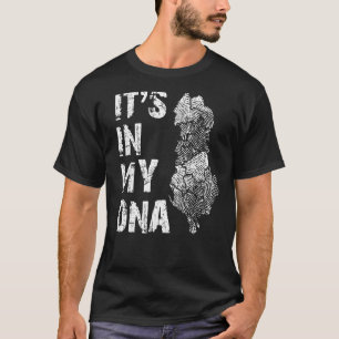 T-shirt Vintage C'est dans mon ADN Albanie Carte Empreinte