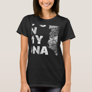 T-shirt Vintage C'est Dans Mon ADN Carte de l'Albanie Empr