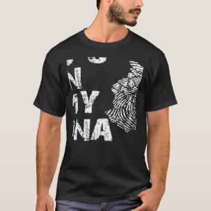 T-shirt Vintage C'est Dans Mon ADN Carte Du Contour De L'A
