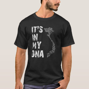 T-shirt Vintage C'est dans mon Adn Vietnam Plan du Vietnam