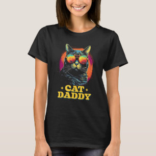 T-shirt Vintage Chat Daddy Retro 90s 80s Amoureux de les c