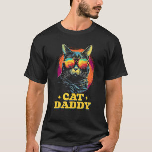 T-shirt Vintage Chat Daddy Retro 90s 80s Amoureux de les c