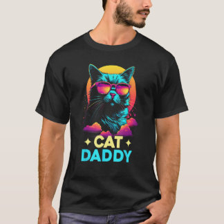 T-shirt Vintage Chat Daddy Retro les années 70 80s Vaporwa
