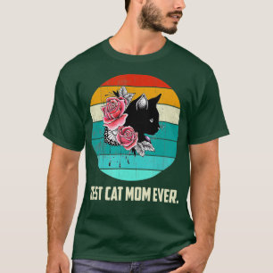 T-shirt Vintage Chat noir Meat Meat Maman Meow Kitty Chat