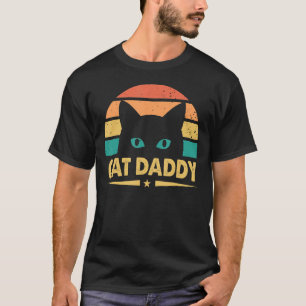 T-shirt Vintage Chat Papa Chemise Drôle Amoureux des chats