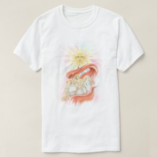 T-shirt Vintage Cherub & Unicorn Sun