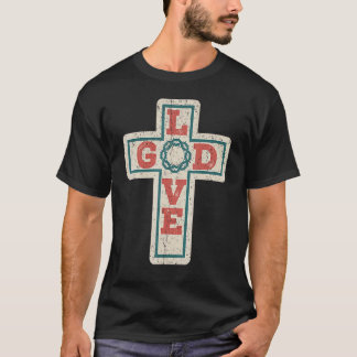 T-shirt Vintage Christian Cross