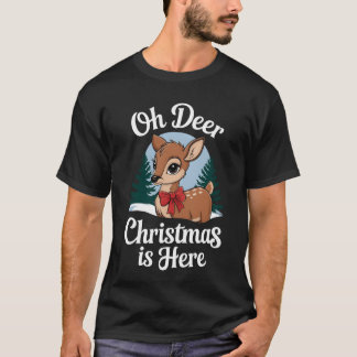 T-shirt Vintage Christmas Rein Oh Deer Christmas Here fami
