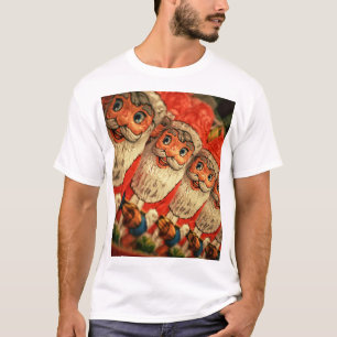 T-shirt Vintage Christmas Santa Paper