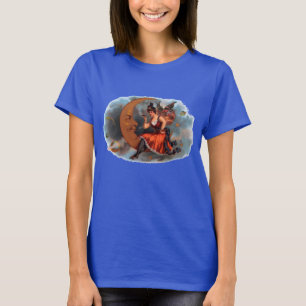 T-shirt Vintage Cigar Étiquette Art, Fée victorienne sur L