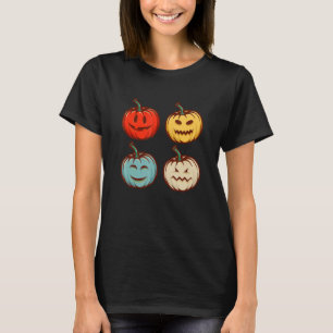 T-shirt Vintage Citrouille Effrayer Éffrayant Rétro O Lant