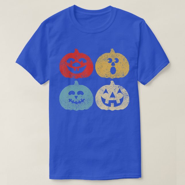 T-shirt Vintage Citrouille Halloween (Design devant)