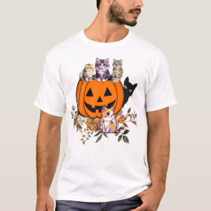 T-shirt Vintage Citrouille Patch Shirt Rustic Fall Graphis