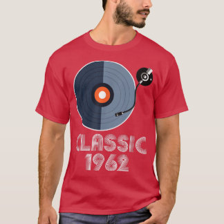 T-shirt Vintage Classic 1962 Vinyl Record Player Musique L