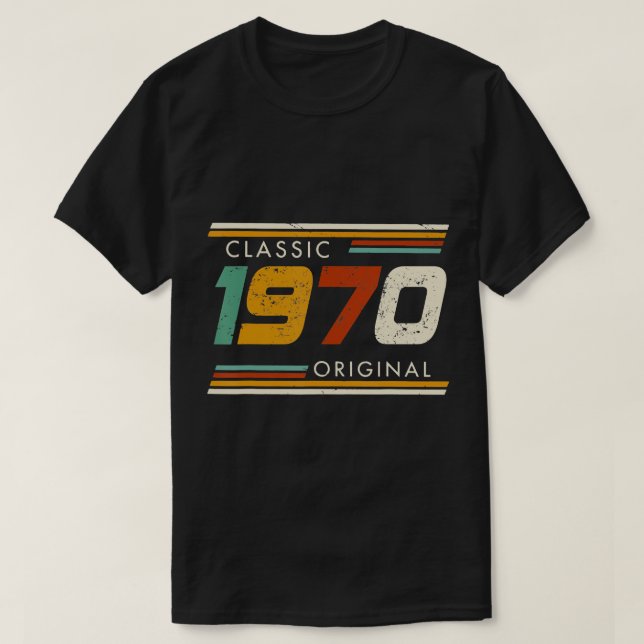 T-shirt Vintage classique 1970 (Design devant)