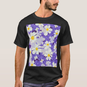 T-shirt Vintage coloré : Motif Fleur sans couture
