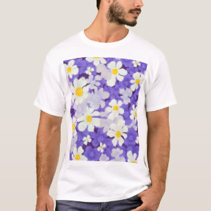 T-shirt Vintage coloré : Motif Fleur sans couture