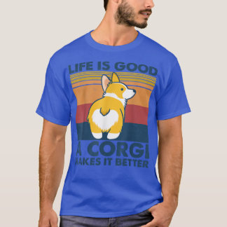 T-shirt Vintage Corgi rendre la vie plus Amoureux des chie
