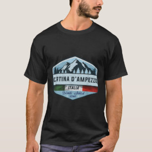 T-shirt Vintage Cortina D Ampezzo Italie Italia Ski de ski