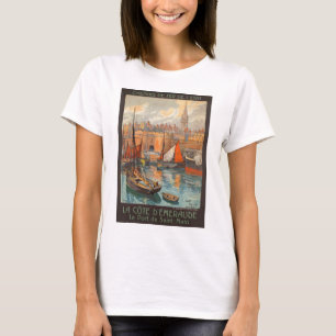 T-shirt Vintage Côte d'Emeraude Saint Malo Tourisme portua