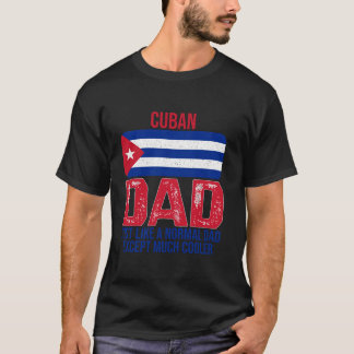 T-shirt Vintage Cuba Papa Cuba Drapeau pour la fête des pè