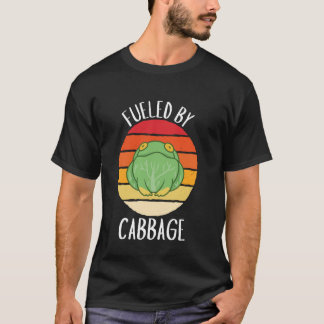 T-shirt Vintage Cute Kawaii Frog Fueled By Cabbage Lover