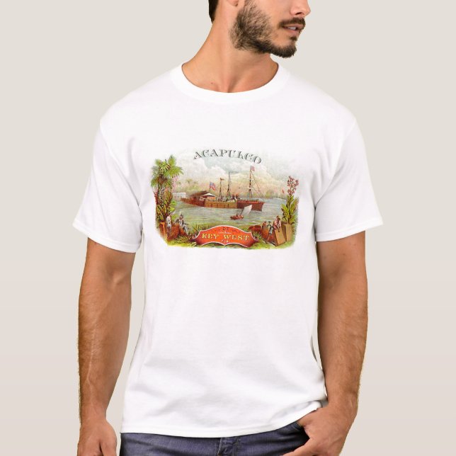 T-shirt vintage d'Acapulco de conception de cigare (Devant)