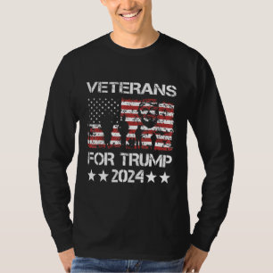 T-shirt Vintage Dad Grandpa Veterans For Trump 2024