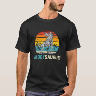 T-shirt Vintage Daddysaurus T Rex Dinosaur Papa Saurus Hal